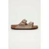 Semišové šľapky Birkenstock Arizona pánske šedá