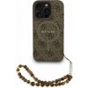 Guess PU Leather 4G Colored Ring Strap MagSafe Zadní Kryt pre iPhone 16 Pro Brown