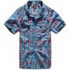 BRANDIT košeľa Roadstar Shirt 1/2 sleeve Červeno-modrá Veľkosť: 3XL