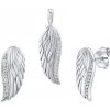 Silvego Strieborná anjelská súprava Lasha so zirkónmi - súprava náušníc a prívesku FW10187S Silvego Strieborná anjelská súprava Lasha so zirkónmi - súprava náušníc a prívesku FW10187S