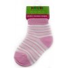 Světle růžové pruhované kojenecké dívčí ponožky Timothy 1 pár