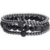 Nefertitis Súprava troch módnych náramkov Black Queen NF47483 - obvod cca 16 až 21 cm Nefertitis Súprava troch módnych náramkov Black Queen NF47483 - obvod cca 16 až 21 cm
