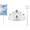 Teddies Sada krásy pre princezné plast korunka + palička 34cm na karte Teddies Sada krásy pre princezné plast korunka + palička 34cm na karte