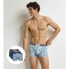 Dim Cotton. Strech Boxer 3x DI006596/3 sivá - svetlo modrá