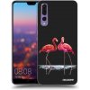 Picasee silikónový čierny obal pre Huawei P20 Pro - Flamingos pár Picasee silikónový čierny obal pre Huawei P20 Pro - Flamingos pár
