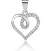 Beneto Strieborný srdiečkový prívesok AGH95