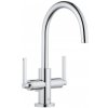 KLUDI NOVA FONTE Puristická umývadlová batéria s výlevkou a otočným výtokom, chróm, 201180515 KLUDI NOVA FONTE Puristická umývadlová batéria s výlevkou a otočným výtokom, chróm, 201180515