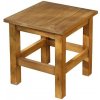 Drevený taburet MEXICANA SIL02 40x40 cm Barevné provedení: vosk - kaštan Drevený taburet MEXICANA SIL02 40x40 cm Barevné provedení: vosk - kaštan