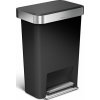 Simplehuman Odpadkový kôš s pedálom Liner Pocket 45 l čierny
