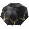 Mars & More Čierny dáždnik s jeleňom Black Deer - Ø 105 * 88cm - Mars & More Mars & More Čierny dáždnik s jeleňom Black Deer - Ø 105 * 88cm - Mars & More