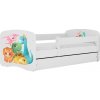 Kocot kids Detská posteľ Babydreams dinosaury biela, variant 70x140, bez šuplíků, bez matrace Kocot kids Detská posteľ Babydreams dinosaury biela, variant 70x140, bez šuplíků, bez matrace