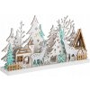 LED Drevená dekorácia Zimná dedina LED Drevená dekorácia Zimná dedina