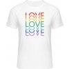 Mymate Predĺžené Tričko MY111 - Dúhový dizajn - Love, Love, Love - White / White - XL - Pánske Mymate Predĺžené Tričko MY111 - Dúhový dizajn - Love, Love, Love - White / White - XL - Pánske