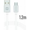 Swissten 71522203 USB - microUSB, 1,2m, stříbrný Swissten 71522203 USB - microUSB, 1,2m, stříbrný