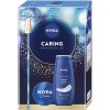 Nivea Caring Moments of Joy NIVEA Creme Care upokojujúci sprchový gél 250 ml + NIVEA Creme krém 75 ml kozmetická sada