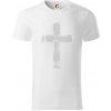Jesus kríž štetcom - Tričko z organickej bavlny - M ( Biela ) Jesus kríž štetcom - Tričko z organickej bavlny - M ( Biela )