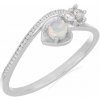 Nefertitis Prsteň strieborný s etiópskym opálom a zirkónmi Ag 925 031131 ETOP - 57 mm (US 8), 1,41 g Nefertitis Prsteň strieborný s etiópskym opálom a zirkónmi Ag 925 031131 ETOP - 57 mm (US 8), 1,41 g