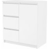 TOP E-SHOP Komoda MALAGA 1D3S Biela TOP E-SHOP Komoda MALAGA 1D3S Biela