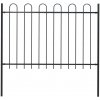 vidaXL Záhradný plot s oblúkovým zakončením, oceľ 1,7 m, čierny vidaXL Záhradný plot s oblúkovým zakončením, oceľ 1,7 m, čierny