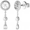 Oceľové náušnice s perlou a zirkónmi Guess Tiny Pearly JUBE05521JWRHT Oceľové náušnice s perlou a zirkónmi Guess Tiny Pearly JUBE05521JWRHT