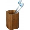 Wenko | WENKO 26101100 - Držiak na zubné kefky SERRO 7,5x11 cm hnedý | WE0118 Wenko | WENKO 26101100 - Držiak na zubné kefky SERRO 7,5x11 cm hnedý | WE0118