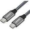 PremiumCord Kabel USB 3.2 Gen 1 USB-C male - USB-C male, bavlněný oplet, 1m PremiumCord Kabel USB 3.2 Gen 1 USB-C male - USB-C male, bavlněný oplet, 1m