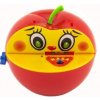 Pokladnička Červené jablko s červíkom na kľúčik plastová