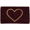 Mars & More Červená ručne vyrobená rohožka z kokosových vlákien srdca - 75*45*4cm - Mars & More Mars & More Červená ručne vyrobená rohožka z kokosových vlákien srdca - 75*45*4cm - Mars & More