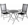 Záhradný balkónový set stoličky a stôl - čierne Záhradný balkónový set stoličky a stôl - čierne