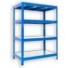 Kovový regál do technickej miestnosti Biedrax 45 x 120 x 90 cm, modrý - 4 police pozink Kovový regál do technickej miestnosti Biedrax 45 x 120 x 90 cm, modrý - 4 police pozink