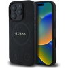 Puzdro GUESS Saffiano Peony Stamp pre Apple iPhone 16 Pro Max - Podpora MagSafe - Umelá koža - čierne Puzdro GUESS Saffiano Peony Stamp pre Apple iPhone 16 Pro Max - Podpora MagSafe - Umelá koža - čierne