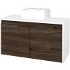 Dreja Skrinka pod umývadlo VISIT SZD2 90 (umývadlo Gladi) - N01 Biela lesk / Úchytka T33 - čierna mat / D25 Teak / Stred Dreja Skrinka pod umývadlo VISIT SZD2 90 (umývadlo Gladi) - N01 Biela lesk / Úchytka T33 - čierna mat / D25 Teak / Stred