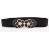 Dámsky elastický opasok s Kvetinovú prackou Čierny Dámsky elastický opasok s Kvetinovú prackou Čierny