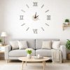 KIK 130 cm strieborné (Samolepiace 3D hodiny s nastaviteľným priemerom pre moderný interiér) KIK 130 cm strieborné (Samolepiace 3D hodiny s nastaviteľným priemerom pre moderný interiér)