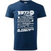 1973 v kocke - Klasické pánske tričko vyššej gramáže - XL ( Polnočná modrá ) 1973 v kocke - Klasické pánske tričko vyššej gramáže - XL ( Polnočná modrá )