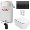 Sada Alcadrain na montáž na stenu, toaleta Smyle Sq., sedadlo s tlačidlom, lesklá čierna M378 KAE163 1 set Sada Alcadrain na montáž na stenu, toaleta Smyle Sq., sedadlo s tlačidlom, lesklá čierna M378 KAE163 1 set