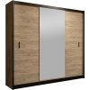 | Šatní skriňa MIRO 203x215 cm dub craft s zrkadlom čierna | MT0020 | Šatní skriňa MIRO 203x215 cm dub craft s zrkadlom čierna | MT0020