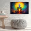 Drevený obraz meditácie - Jóga a čakry | DUBLEZ Drevený obraz meditácie - Jóga a čakry | DUBLEZ