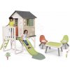 Set domček na pilieroch so stolíkom a 2 stoličkami House On Stilts Life Smoby rozšíriteľný s 1,5 m šmykľavkou s vodotryskom Set domček na pilieroch so stolíkom a 2 stoličkami House On Stilts Life Smoby rozšíriteľný s 1,5 m šmykľavkou s vodotryskom