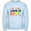 AWDis Mikina - Nápis - Love is Love - Nebeská modrá - S - Pánske AWDis Mikina - Nápis - Love is Love - Nebeská modrá - S - Pánske