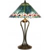 Clayre & Eef Stolná lampa Tiffany Emeraude - Ø 48 * 73 cm - Clayre & Eef Clayre & Eef Stolná lampa Tiffany Emeraude - Ø 48 * 73 cm - Clayre & Eef