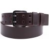 Black Hand Široký pánsky kožený opasok s dvoma tŕňmi 011-93 tmavo hnedý