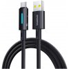 Baseus - Data Cable Lit dátový a nabíjací kábel USB na USB-C Fast Charge 100 W s LED podsvietením a ovládacím tlačidlom, 1 m – čierny (Cosmic Black) Baseus - Data Cable Lit dátový a nabíjací kábel USB na USB-C Fast Charge 100 W s LED podsvietením a ovládacím tlačidlom, 1 m – čierny (Cosmic Black)