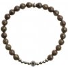 Glosery náramok Disko guľa s čiernymi zirkónmi, korálky a stopery z chirurgickej ocele, obsidián vločkový hnedý 6mm Obvod zápästia: M 17 cm Glosery náramok Disko guľa s čiernymi zirkónmi, korálky a stopery z chirurgickej ocele, obsidián vločkový hnedý 6mm Obvod zápästia: M 17 cm