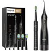 Sonic toothbrush with tip set and water fosser FairyWill FW-5020E + FW-E11 (black) Varianta: uniwersalny