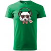 Sablio Tričko s potlačou Panda - zelené 3XL Sablio Tričko s potlačou Panda - zelené 3XL