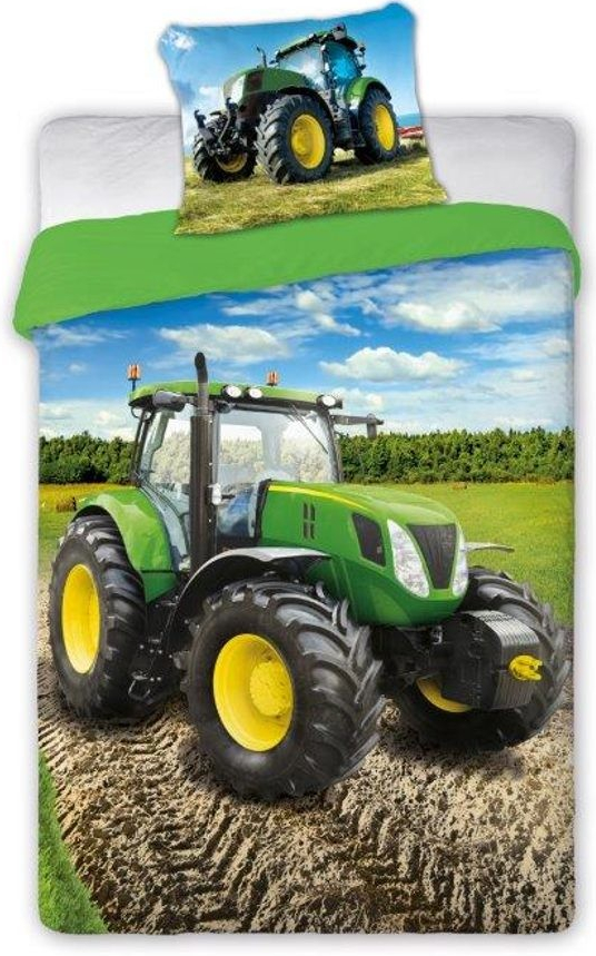 FARO Obliečky Traktor zelený Bavlna 140x200 70x90