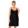 Luxusná nočná košieľka Sylvia plus size čierna 4XL Luxusná nočná košieľka Sylvia plus size čierna 4XL