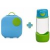 B.box Box na občerstvenie stredný + Fľaša Sport na pitie 450 ml modrá/zelená