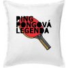 Ping Pongová legenda - Vankúš 50x50 - 50x50 - Vrátane výplne ( Biela ) Ping Pongová legenda - Vankúš 50x50 - 50x50 - Vrátane výplne ( Biela )